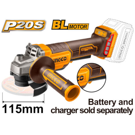 Smerigliatrice angolare a batteria 20v nuda - SENZA BATTERIA - INGCO CAGLI211156