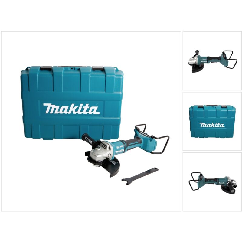 Smerigliatrice angolare a batteria Makita DGA900ZKX2, 2x18 v 230 mm senza batteria e caricabatterie