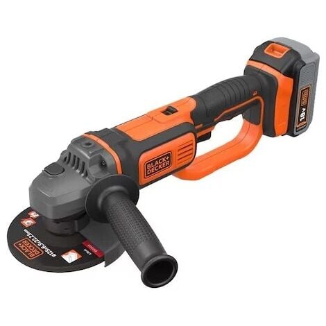 BLACK & DECKER smerigliatrice angolare 115/125 mm a batteria al litio 18v 4.0 ah