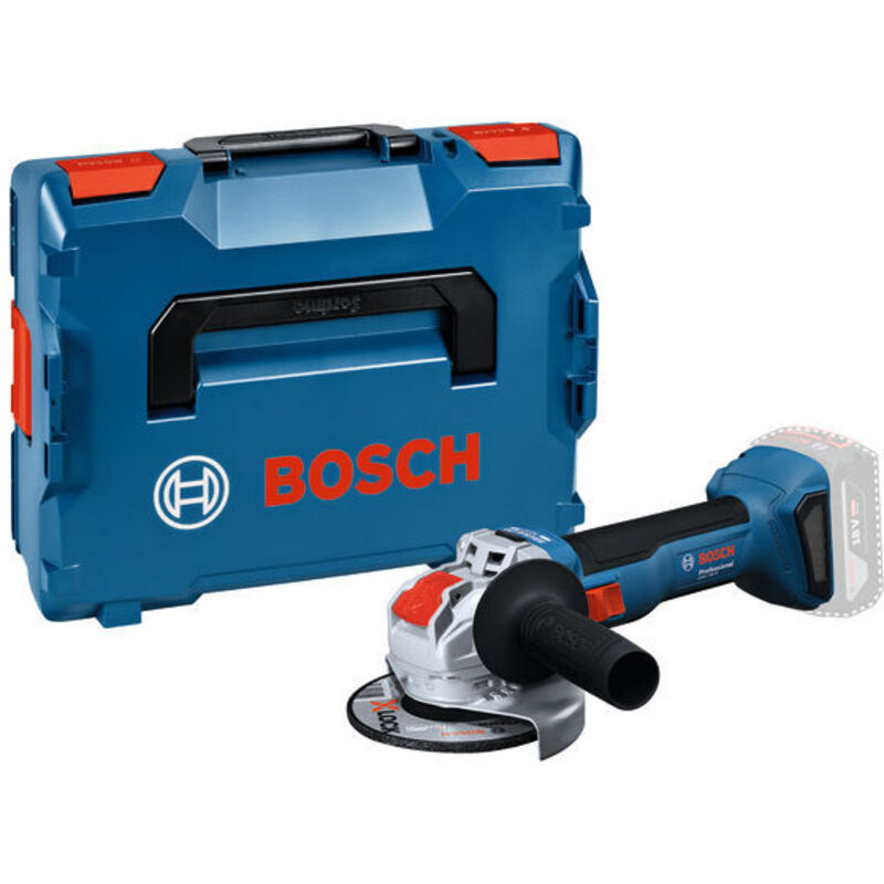 Smerigliatrice angolare a batteria Bosch GWX 18V-8 con X-LOCK, senza batteria e caricabatterie in L-BOXX