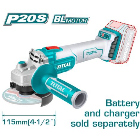 SMERIGLIATRICE ANGOLARE A BATTERIA BRUSHLESS FLEX 115mm 20 V TOTAL