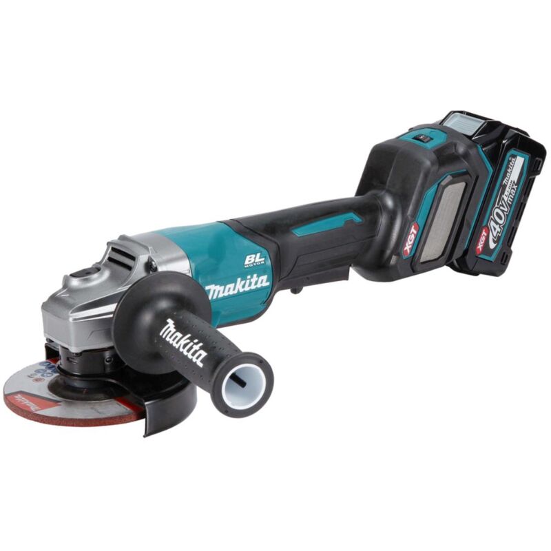 Smerigliatrice angolare a batteria Makita xgt 40 v max - 125 mm - 3.000 - 8.500 giri/min.