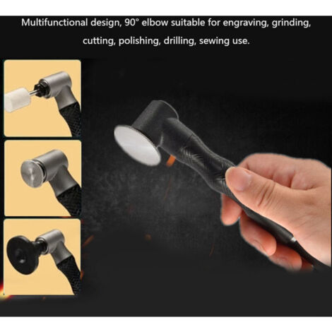 Smerigliatrice angolare compatta a 90°, smerigliatrice elettrica multifunzionale, dispositivo di lucidatura versatile con morsetto da 3 mm