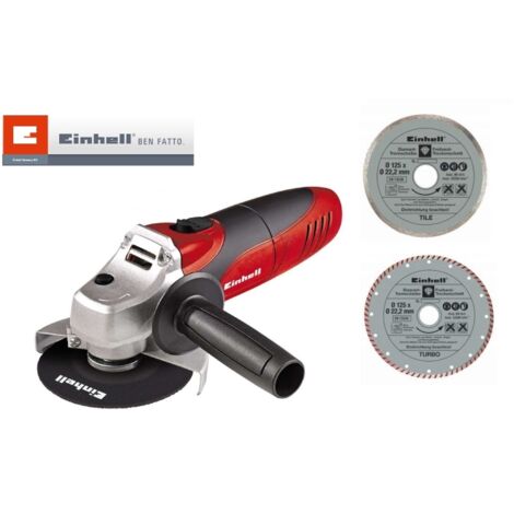 Smerigliatrice angolare/Flex 115mm 850W + 2 Dischi diamantati Einhell - TC-AG 125 Kit