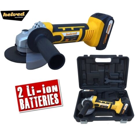 Smerigliatrice angolare/Flex 115mm a batteria 18V Litio c/batteria di riserva Helved Tool Master - EG10429