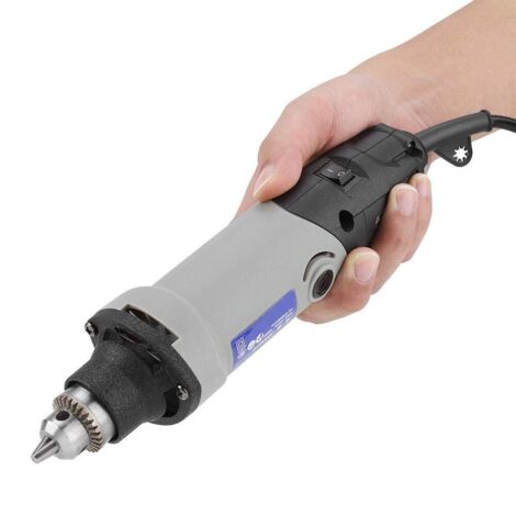 Smerigliatrice angolare, mini smerigliatrice angolare, trapano smerigliatrice angolare elettrica da 400 W, 6 posizioni, velocità variabile, utensile rotante, spina UE 220 V