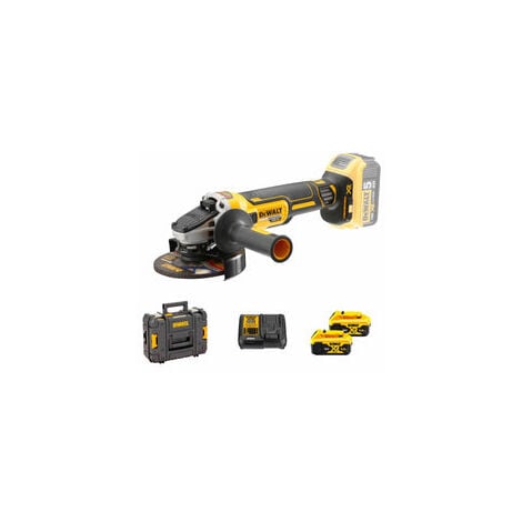 Smerigliatrice DeWALT DCG405P2-QW - 18V, 2 batterie 5Ah, brushless, 125mm, 9000 giri, 1000W, TSTAK