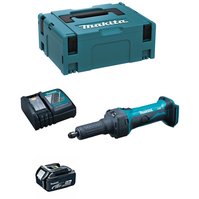 Smerigliatrice Diritta Makita DGD800RTJ1 (1 x 5,0 Ah + DC18RC + makpac 2)