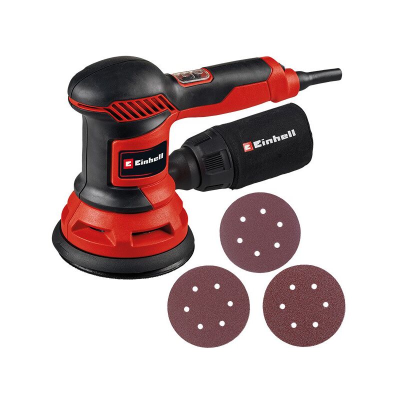 Ponceuse excentrique tc-rs 425 e (425 w, ø 125 mm, vitesse max. 26 000 oscillations/min) Livré avec 3 feuilles abrasives - Einhell
