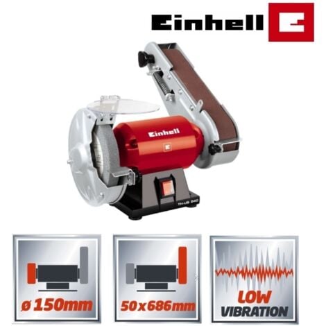 EINHELL Smerigliatrice/Levigatrice da banco/Mola abrasiva + nastro abrasivo 150/50mm 240W