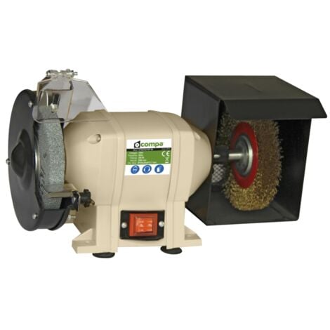 smerigliatrice da banco compa con spazzola pulitrice 250 w