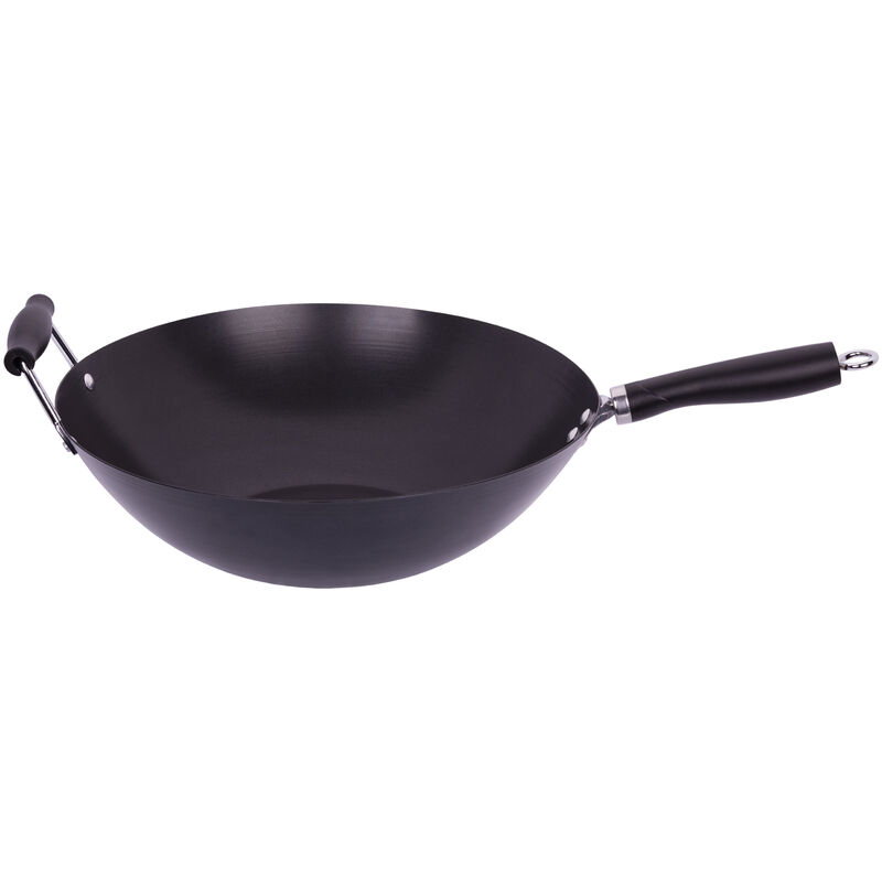 

Wok Acero Carbono 35 cm Inducción, Antiadherente sin PFOA, Mango Ergonómico, Apta Todas Cocinas Negro - Smile