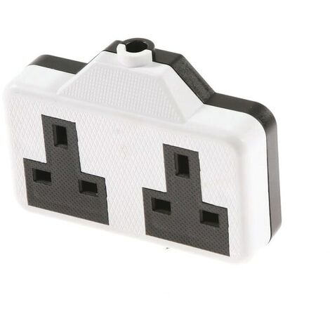 TBC RTS2GW Extension Socket 2-Gang 13amp Rubber - White