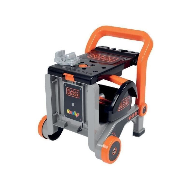 Smoby - Black+Decker - Diable + Boite 3 en 1