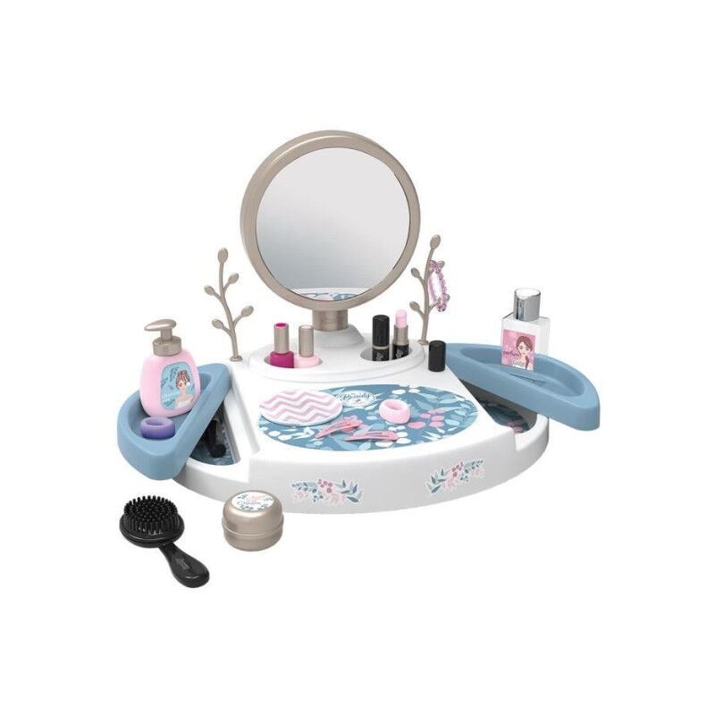My beauty studio - Coiffeuse sur table avec miroir inclinable et amovible - 15 accessoires factices - Fabrication franç - Smoby