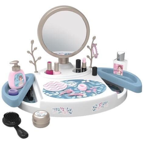 Smoby - My beauty studio - Coiffeuse sur table avec miroir inclinable et amovible - 15 accessoires factices - Fabrication fr…