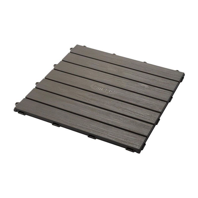 Set de 6 dalles - Plancher de Maison - 45x45cm - Effet texturé bois - Anti-UV - Plaqtique 100% recyclé et recyclable - Smoby