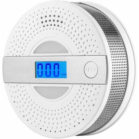 Smoke and Carbon Monoxide Detector, 2 in 1 CO and Smoke Detector, Upgraded Battery Powered Sensor with LCD Display, Automatic Carbon Monoxide Monitoring, CO and Smoke Detector