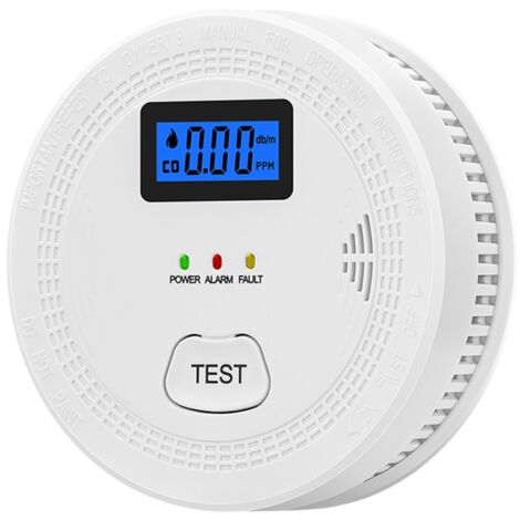 Smoke and Carbon Monoxide Detector Dual High Stability Sensors Smart Smoke Detector Sound Light Alarm Ant-RFI Automatic Reset Low Battery Warning Smoke Alarm Detector