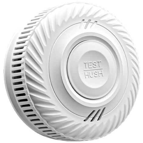 Smoke Detector, 10 Year Battery, Mini Smoke Detector with Magnetic Holder, Non-Flickering Fire Detector, Free Standing, White, 1 Pack