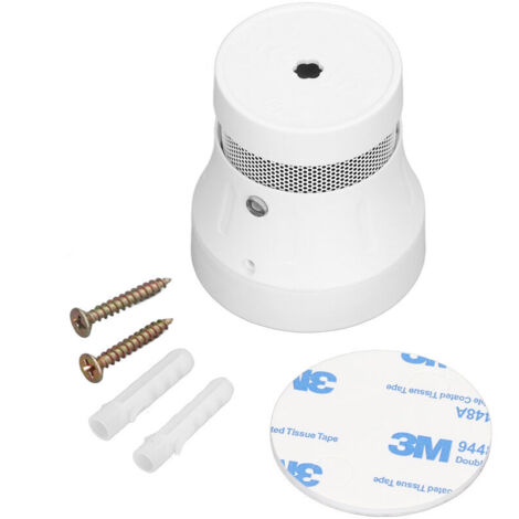 Smoke detector, WIFI support for Tuya app, with voice alert and LED light, smart smoke alarm for home