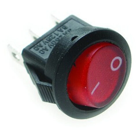 SMRS102 INTERRUTTORE ROTONDO ON-ON ROSSO