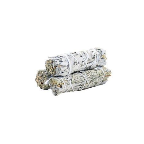 Smudge Stick - Sauge Blanche & Sauge Bleue 10cm- Vendu par 1