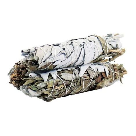Smudge Stick - Sauge Blanche & Sauge Noire 10cm- Vendu par 1