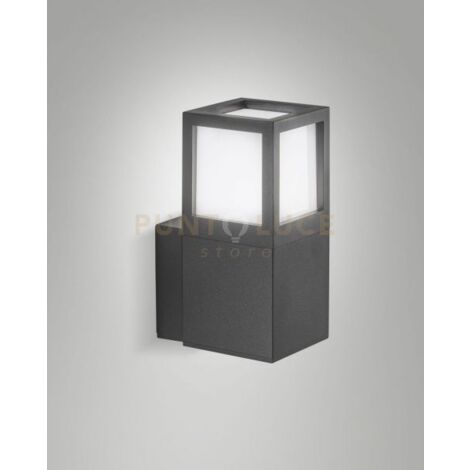 SMUK APPLIQUE GRIGIO SCURO DA ESTERNO 1 LUCE ATTACCO E27 IP54