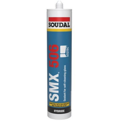 SMX 506 - Mastic polymère hybride pour vitrage - Soudal - Cartouche de 290 ml Blanc
