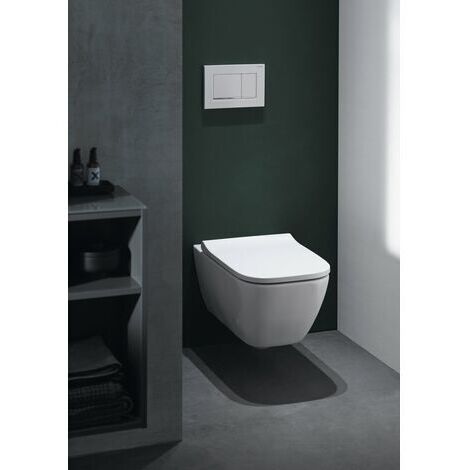 Smyle Squadroite Sedile WC Design Stretto con Discesa Automatica