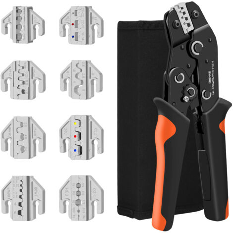 SN-58B Pinza a crimpare per kit di cambio ganasce per cambio utensile per crimpatura a cricchetto, con 8 paia di ganasce
