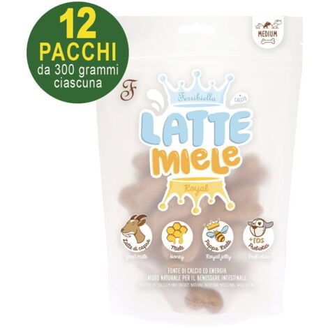 Snack 12 buste misura M da 25 g cad: Snack Milk and Honey pour chiens adultes de taille moyenne 12 sachets de 300g chacun