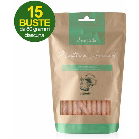 Snack bâtonnets de dinde pour chiens 15 sachets