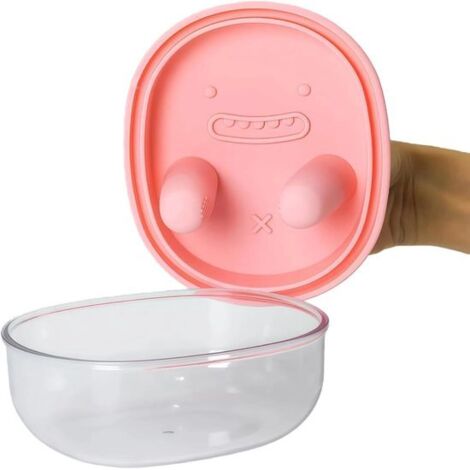 Snack box - 2-in-1 design - Keeps hands clean - Silicone lid with finger grooves - Reusable, ideal for travel and camping.