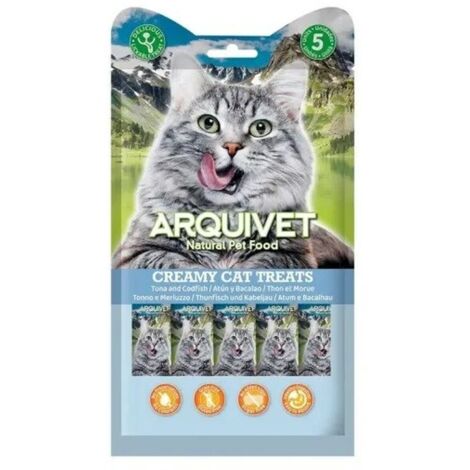 Snack cremoso Arquivet con tonno e merluzzo 5x14 g