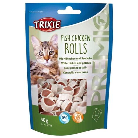 SNACK GATO ROLLOS DE POLLO/PESCADO 50 GR