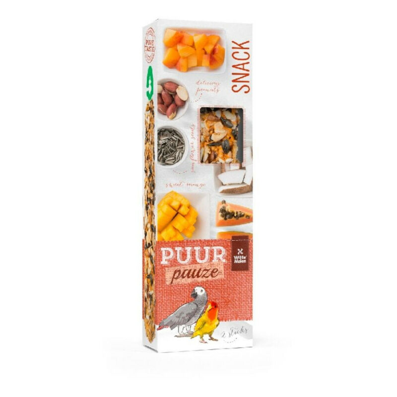 

Snack Natural Pajaro Puur Barritas Agapornis Y Loros Frutas Y Cacahuete