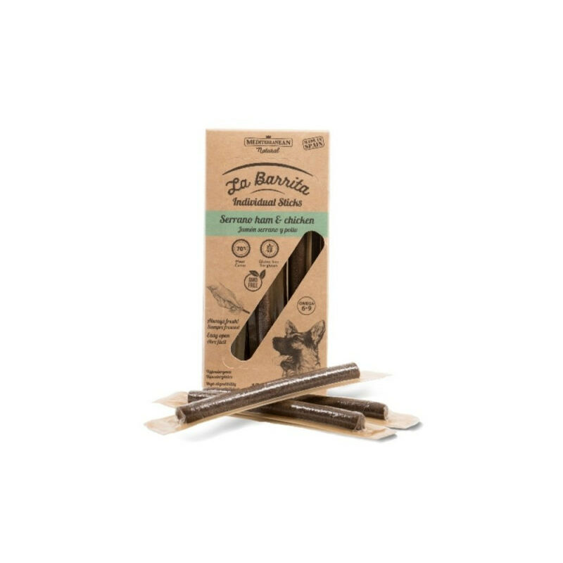 

SNACK NATURAL PERRO LA BARRITA STICK INDIVIDUAL - Pollo y Cordero