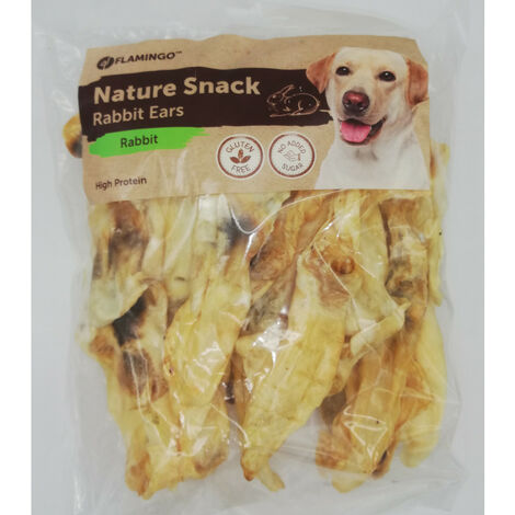 Snack nature Oreilles de lapin 200 g pour chien - Flamingo