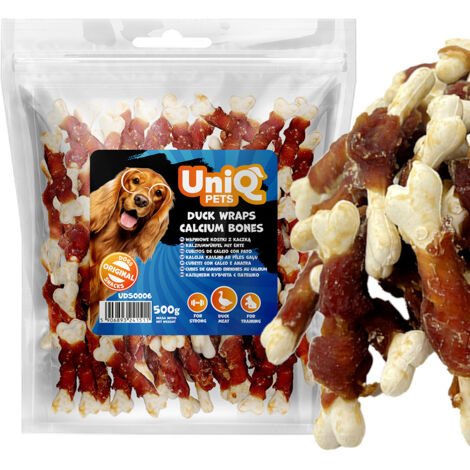 Snack per cani, snack, UniQ Pets Duck Cubes 500g