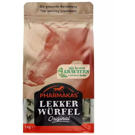 Snack per cavalli 100% naturali al gusto ERBE pharmakas lekkerwurfel herbs 1 kg