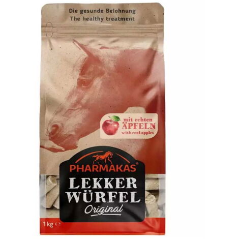 Snack per cavalli 100% naturali al gusto MELA Pharmakas lekkerwurfel Apple 1 kg