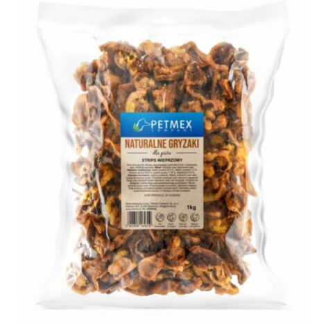 Snack prelibato e naturale per cani, strisce di maiale essiccate Petmex 1 kg