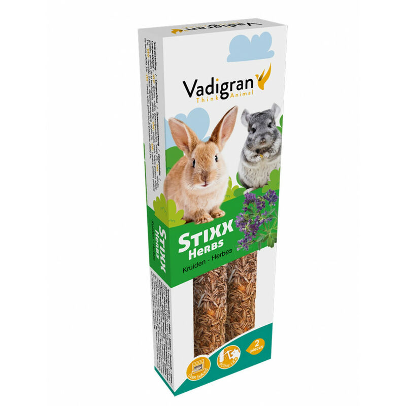 

Snack Stixx hierbas 90 gramos. para conejos y chinchillas.