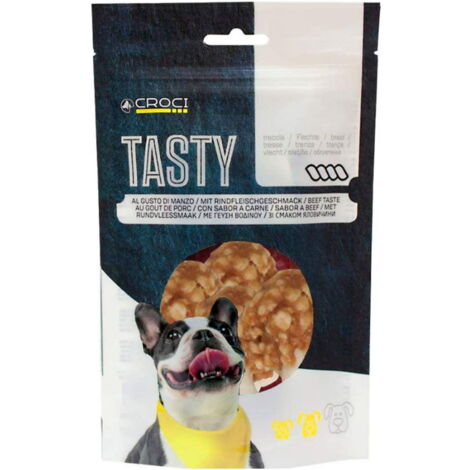 Snack Tasty Coscette gusto pollo e riso per cani 12 confezioni da 80 g cad.