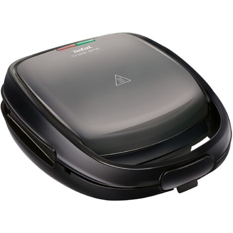 Snack Time Tefal SW341B con piastra multifunzione per waffel e toast, incluse 2 piastre, 700 W, grigio/nero