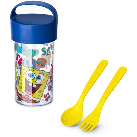 Snackpot / Trinkflasche 500ml + Besteck