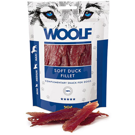 SNACKS WOOLF FILETE DE PATO, Bolsa 100 gr Pack 5 uds