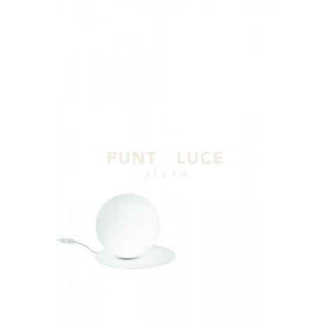 SNAIL LUMETTO BIANCO CON SFERA OPALE BIANCA 1 LUCE ATTACCO G9 D.22CM